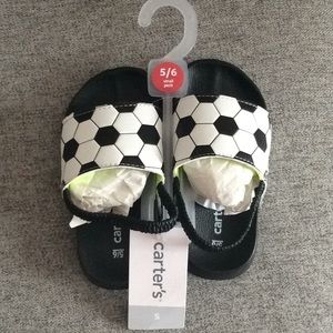 NWT soccer ball sandals sz 5/6